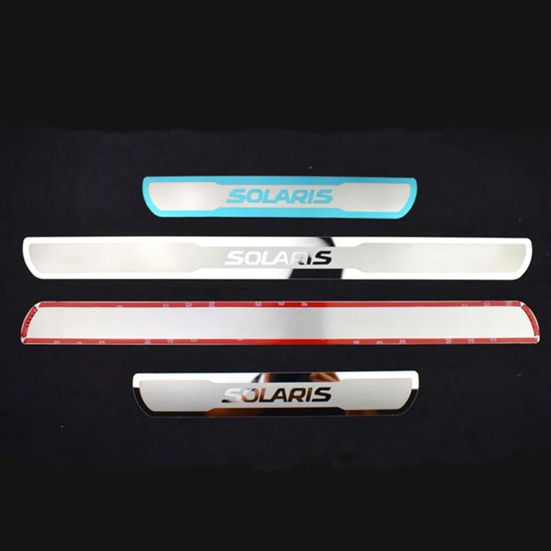 Новая накладка на дверные пороги из нержавеющей стали Solaris 2 подходит для Hyundai SOLARIS