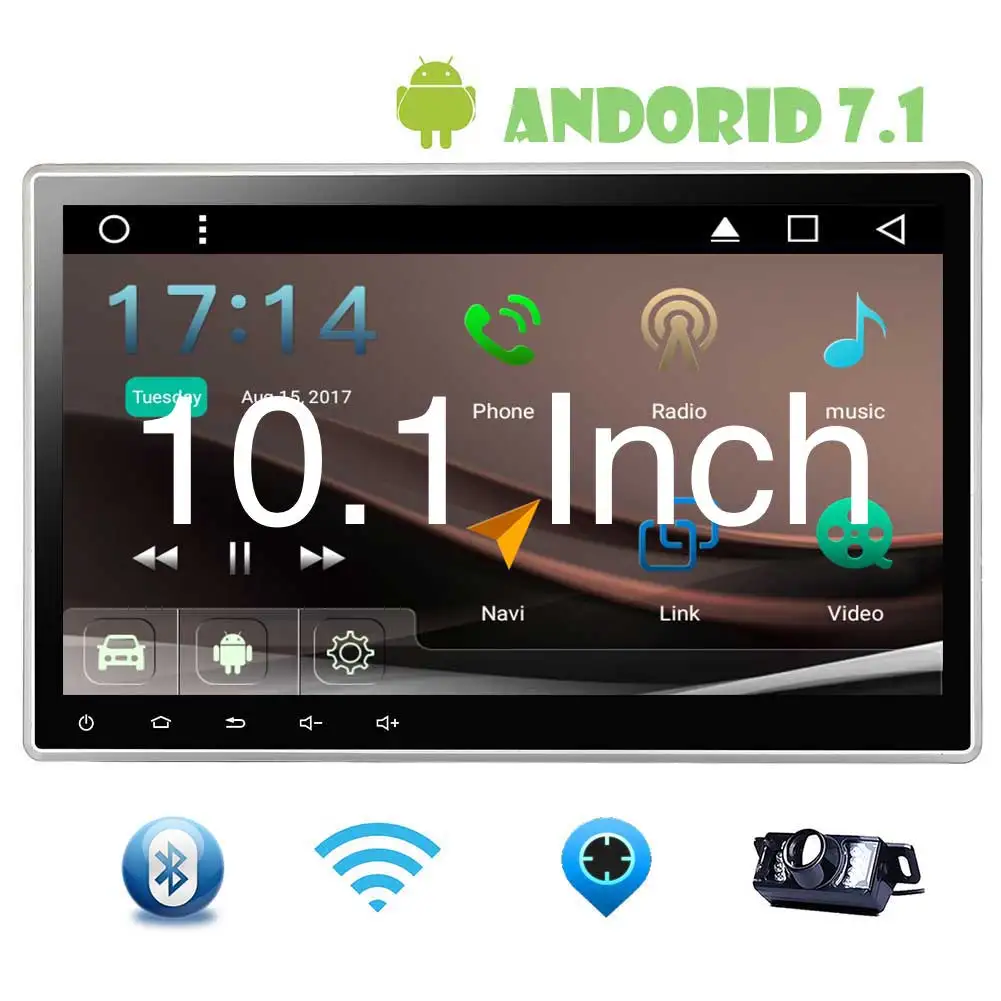 Большой 10 1 &quotсенсорный экран для стерео-Радио автомобильной gps Android 7 Bluetooth DVD