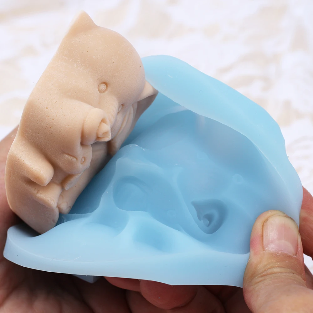 3D силиконовая форма для мыла изготовления ручной работы в виде слона мамы и