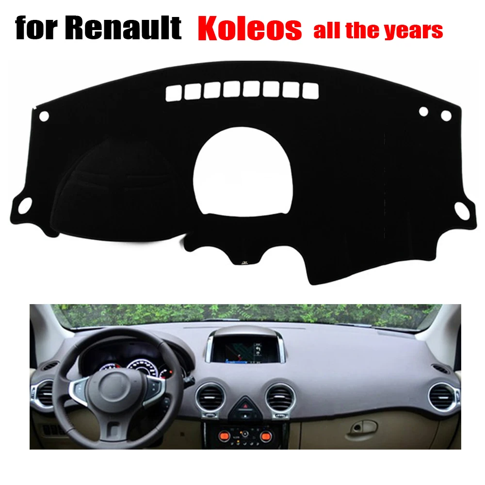 

Чехлы для приборной панели автомобиля, коврик для Renault koleos, все годы, коврик для левого руля, аксессуары для приборной панели