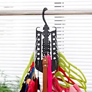 

Newcomdigi Magic Multi Dual Clothes Hanger Folding Hook Coat Rack Wardrobe Organizer[3]