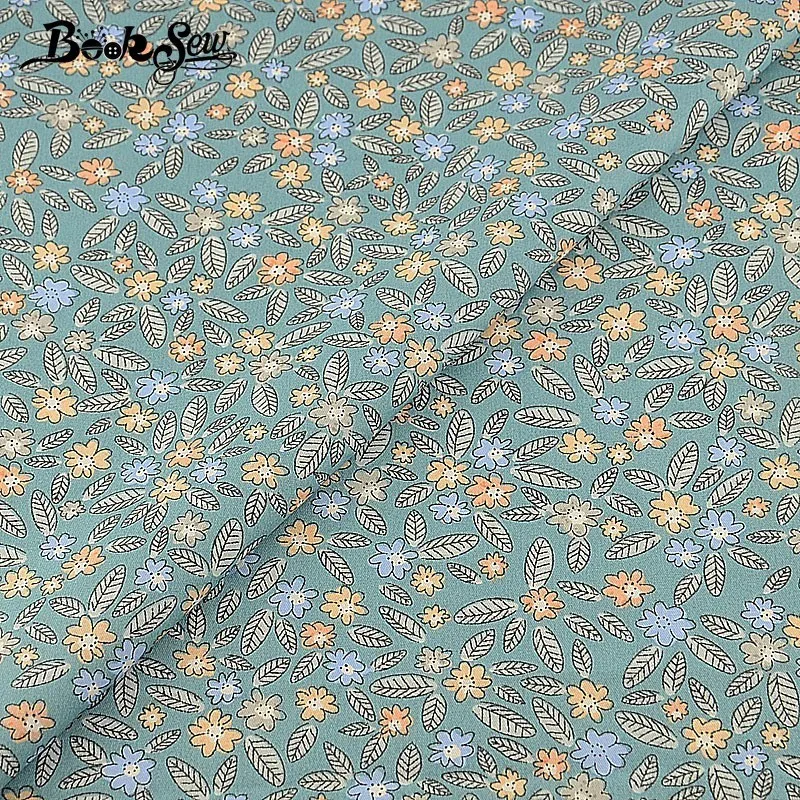 Booksew 100% хлопчатобумажная саржевая ткань цветочный домашний текстиль для шитья