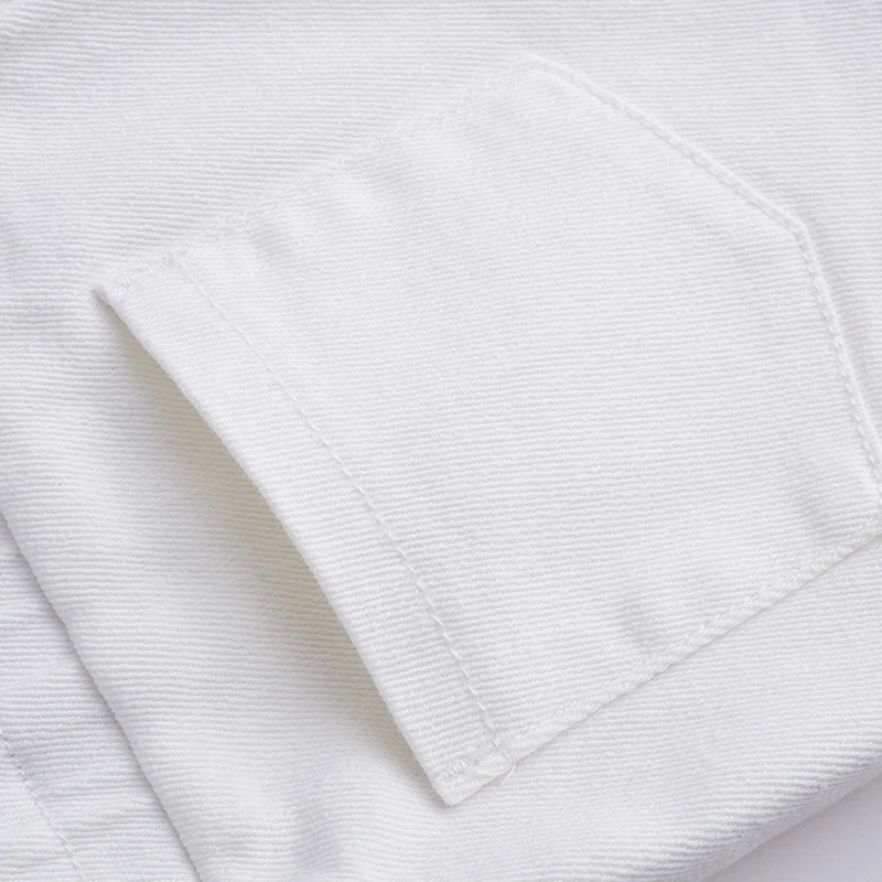 Девушки Джинсы Белый Нормальной Талией Осень 2017 Весна Чистый цвет Эластичный