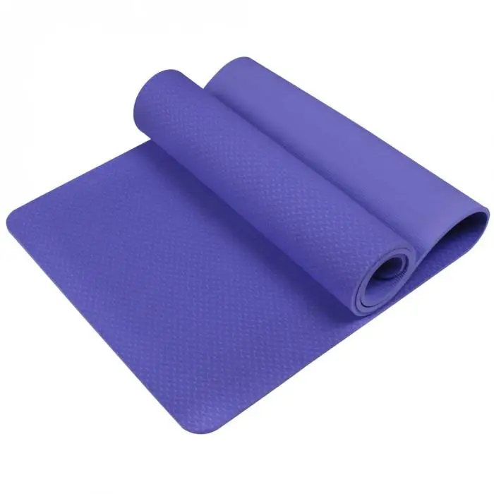 No-slip Yoga Mat 6mm TPE Sport Yoga Mat Fitness Pilates Gymnastics Widening Thickening Pad BB55