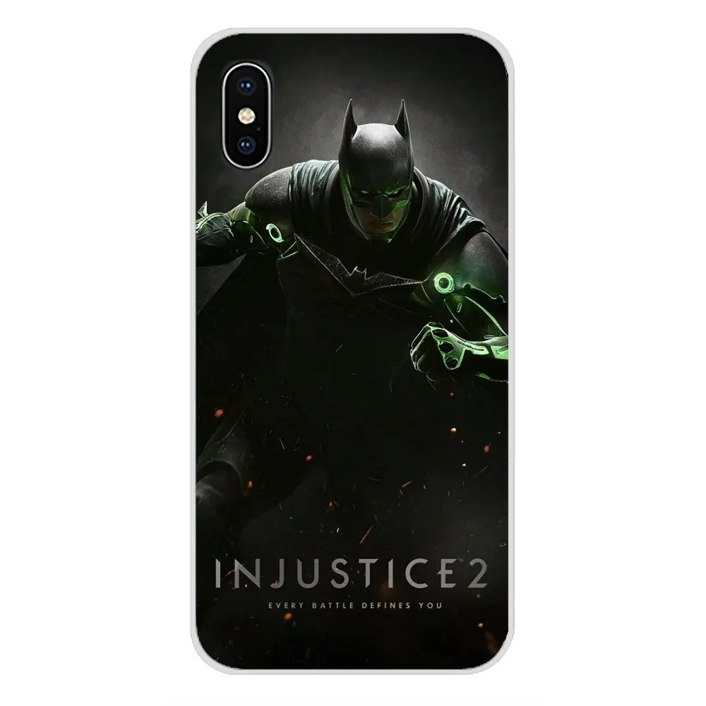 Стильная игра Injustice 2 аксессуары чехол для телефона Apple iPhone X XR XS MAX 4 4S 5 5S 5C SE 6 6S 7 8 Plus