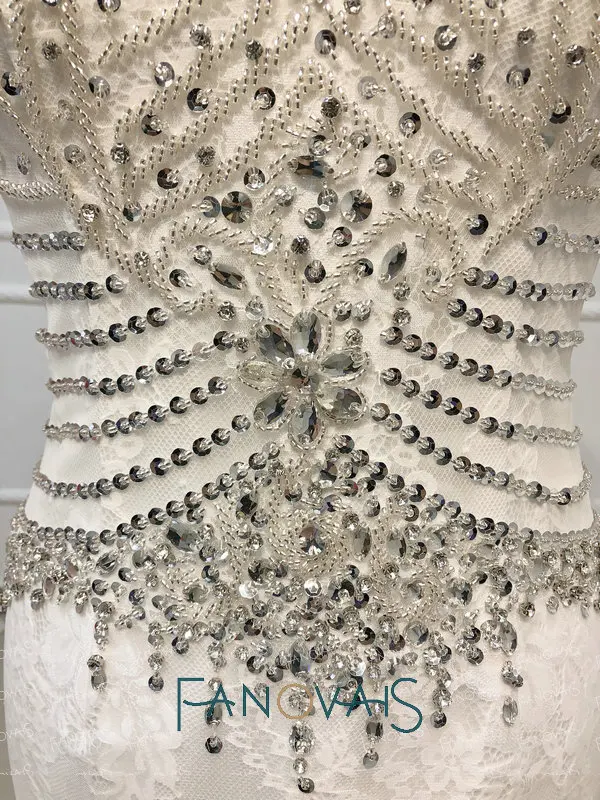 &quotБисер Русалка Свадебные Платья Плюс Размер Vestido De Novia 2019 Роскошные Gelinlik Suknia Slubna