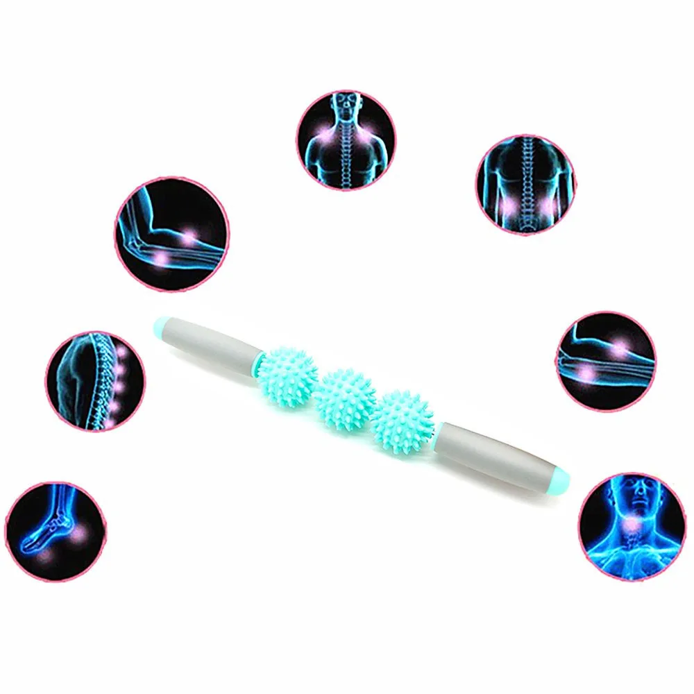 Йога Шипованный мяч триггер точка мышечная терапия палка ролик шиповидный