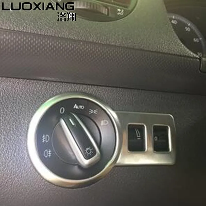 Наклейка для управления фарой 05 14 Touran caddy touran декор с блестками из нержавеющей