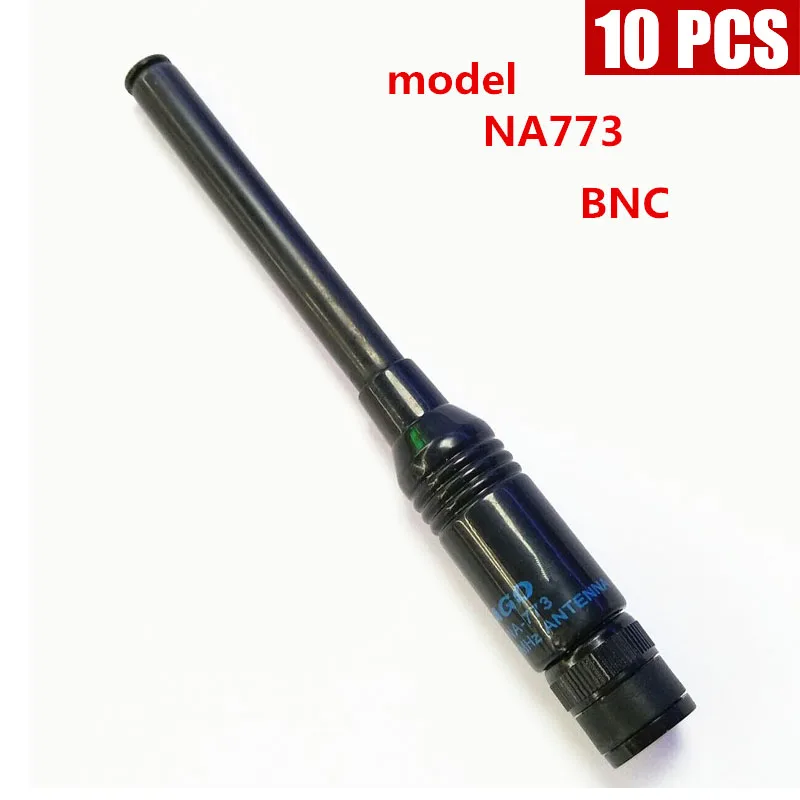 XQF 10 шт. NA 773 144/430 МГц телескопическая антенна BNC разъем для ICOM IC V8/V82 двухстороннее