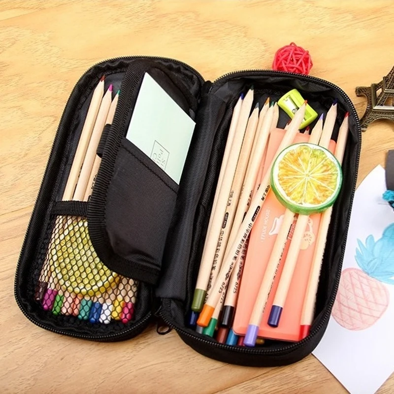 Большой Ёмкость многофункциональный пенал с единорогом чехол принтом героями