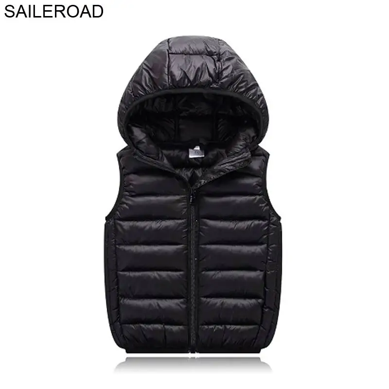 SAILEROAD 3 13Yrs Down Cotton Детская куртка без рукавов Жилет для подростков девочки с