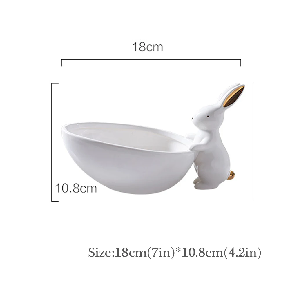 Фарфоровая тарелка для тортов керамический держатель ног в виде белого кролика