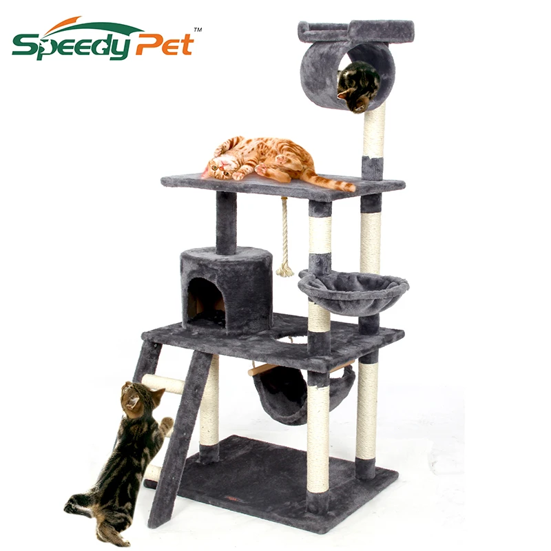 LargeToys Бытовая доставка забавная игрушка для кошек с лестницей деревянная
