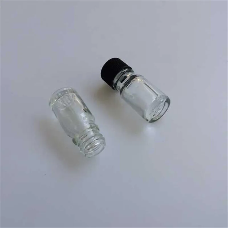 

Wholesale 5ml Mini Transparent Glass Bottles with Leakproof Stopper Clear Liquid Jars Essential Oil Bottles 24pcs/lot