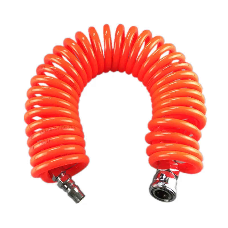 

Пневматические детали PU Spring pipe 5*8 мм с соединителем Spring air tube телескопическая труба Air труба компрессора