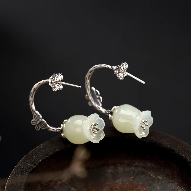 Серьги-подвески с изображением бабочки и орхидеи из коллекции 2018 года | Украшения