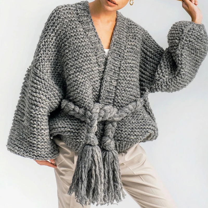 Горячие над Размеры d полые свитер Кардиган для Осенне-зимняя Дамская обувь с