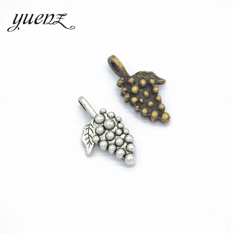 

YuenZ 6pcs grape Charms Tibetan Silver Bronze Pendants Antique Charm Jewelry Making DIY Handmade Craft 25*14mm K12