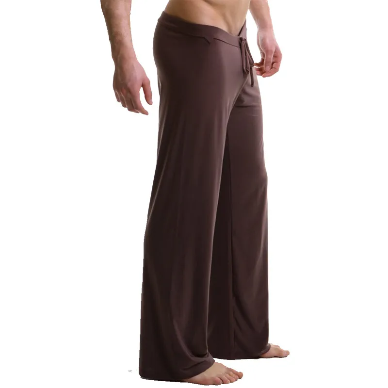 4pcs/lot Sleep Bottoms Men casual trousers soft comfortable Mens Homewear XXL pants pajama Lacing loose Lounge cloth