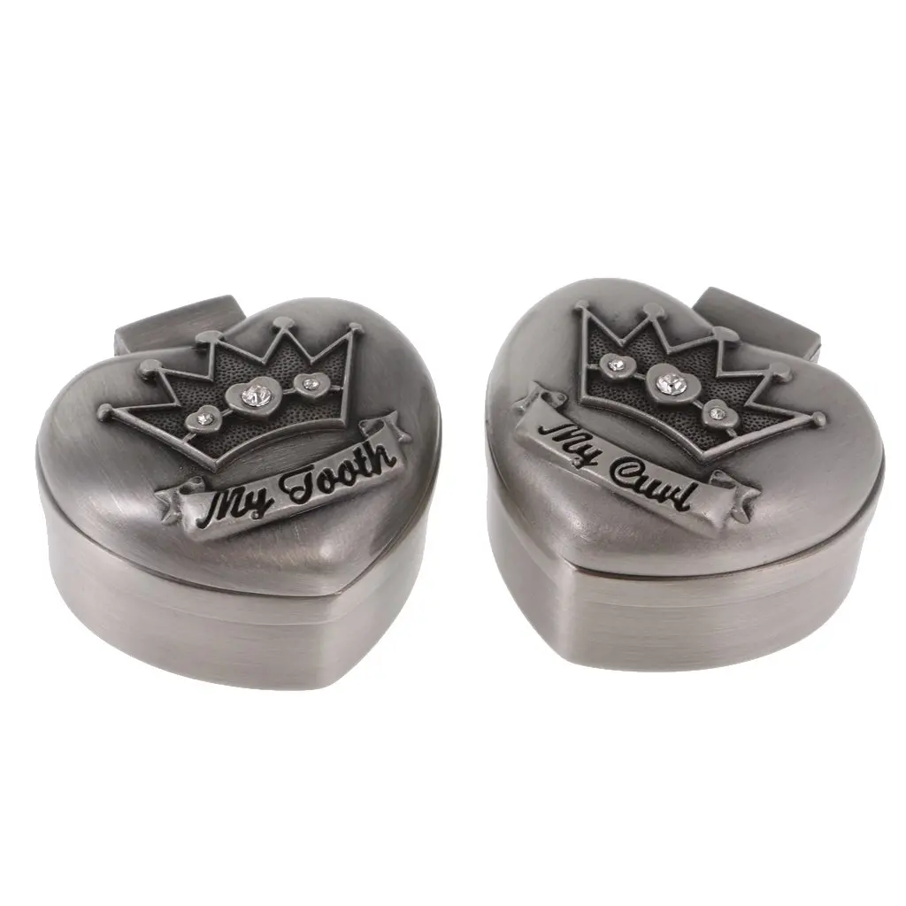 2 шт. сплав в форме сердца Детские сувениры молочные зубы коробка для первого зуба