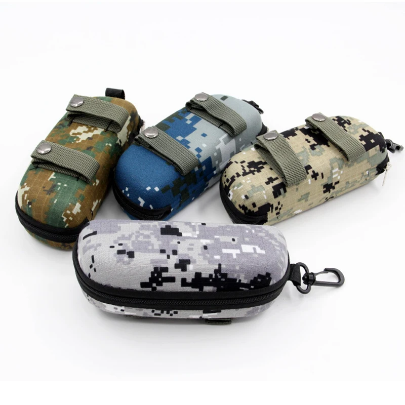

Eva Oversize Camouflage Glasses Case With Hook Outdoor Sports Sunglasses Case Hard Portable Light Glasses Case Holder