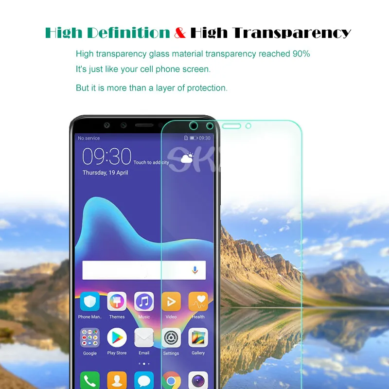 2.5D HD закаленное Стекло huawei Y7 Y72019 Y72018 Y7Prime2019 Y7Prime2018 Y7Prime2017 Y7Pro2019 мобильного телефона