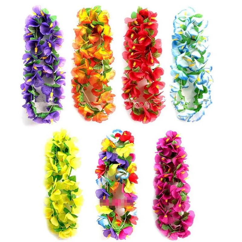 Artificial Hawaiian Luau Theme Party Decorative Garland Wreath Flowers Petals For home decor wedding birthday|petals for weddings|petal flowerpetals