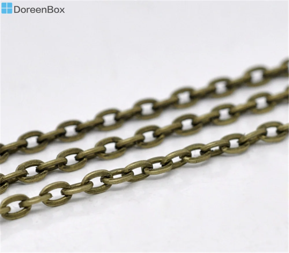 Doreen Box Lovely 10M Bronze Tone Flat Link-Opened Chains 4.5x3mm (B12780) | Украшения и аксессуары
