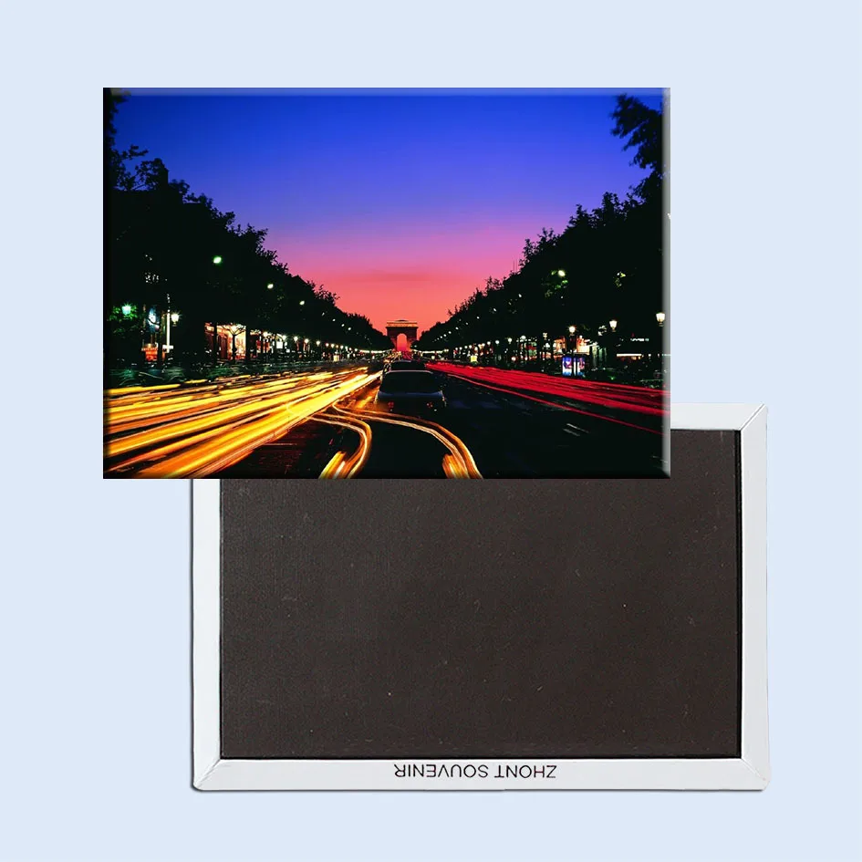 

Metal Wrapped Magnets SOUVEMAG,Paris Champs Elysee Night View Landscape Fridge Magnet 5502 Tourism Souvenir