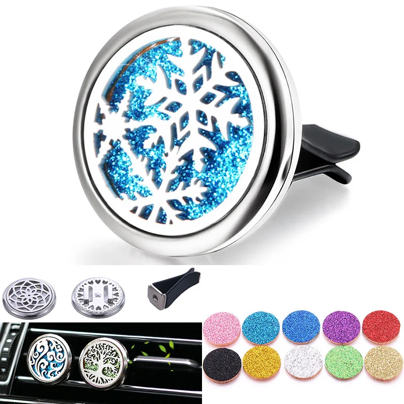 

Detachable Snowflake Car Clip Stainless Steel Perfume Essential Oil Diffuser Car Air Outlet Freshener Decoration Aroma Locket