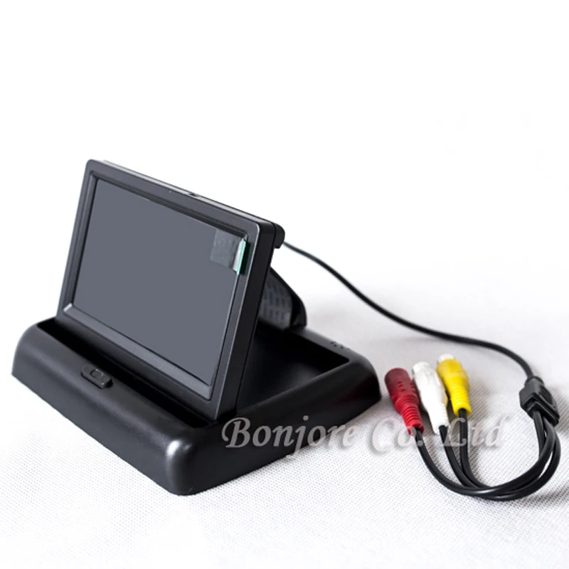 Складной TFT ЖК монитор YeHeng Store 4 3 дюйма 2 ГГц ИК подсветки|wireless car|frame cameralicense plate frame