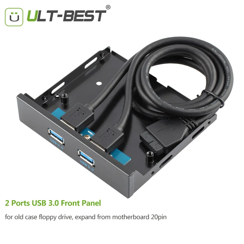Ult best 2 порта s USB 3 0 Передняя панель DIY флоппи накопитель USB3.0 материнская плата 20pin