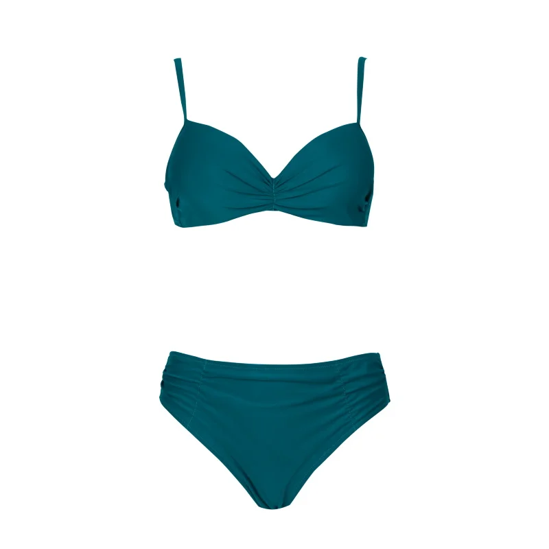 Push Up однотонный бикини 2019 новый купальник Для женщин купальники плюс Размеры