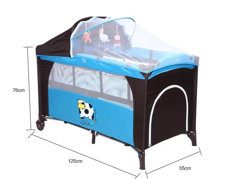 2017 Мумия дорожный аксессуар корова шаблон детская кроватка Континентальная
