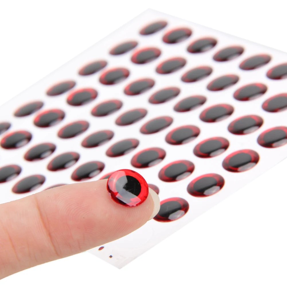 100Pcs* 3mm/7mm/12mm/16mm/20mm Red 3D Holographic Fishing Lure Eyes Fly Tying Jig Crafts Dolls Baits Making | Спорт и развлечения