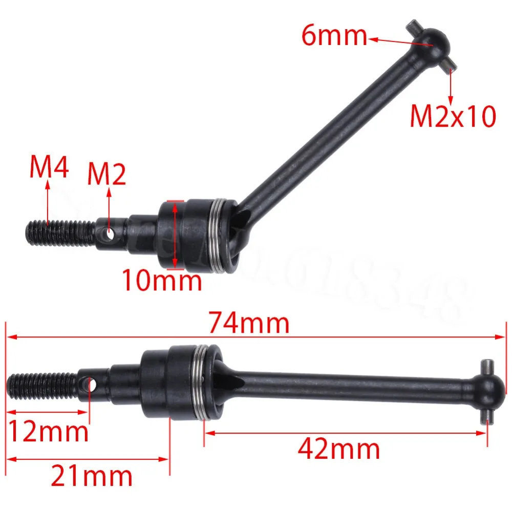 

2 шт. металлический универсальный привод Dogbone Driveshaft CVD для 1/10 RC TAMIYA CC01 Rock Crawler запасные части для обновления