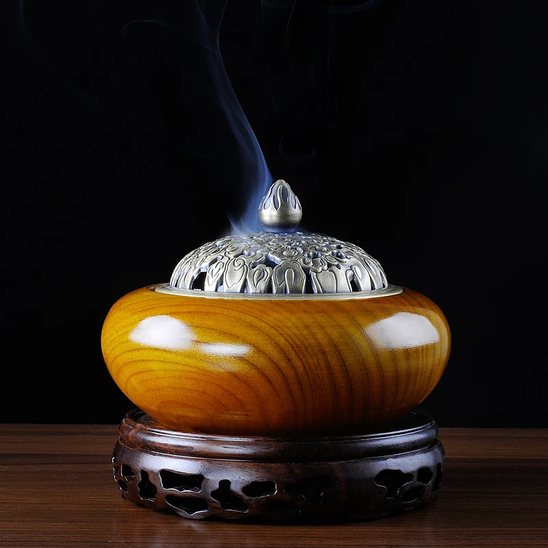 

Wooden incense burners Phoebe quality incense coil furnaces household incense gift pack mail premium fragrance oil burner