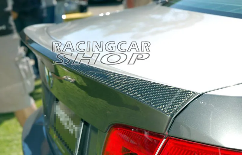 CSL Стиль Настоящее углеродное волокно задний багажник спойлер для BMW 3 серии E90 4