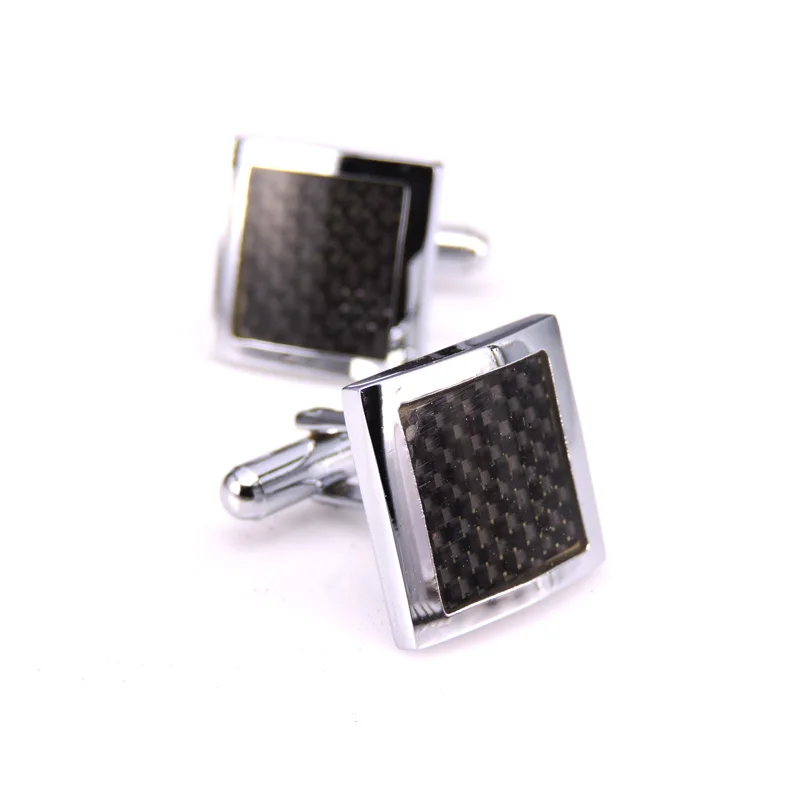 

HYX Fashion Cufflink 1 Pair Stainless Steel Silvery Square Vintage Mens Wedding Gift Classical Grid Cuff Links Free Shipping