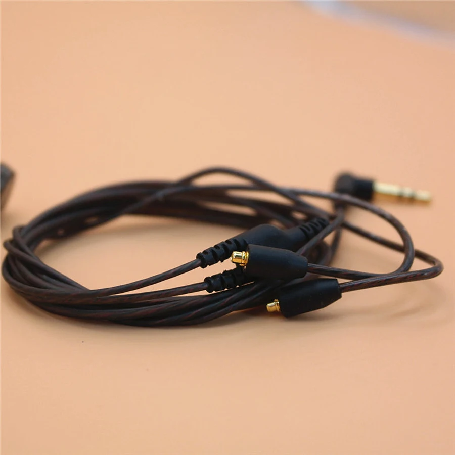 DIY Замена MMCX кабель для Shure SE215 SE535 SE846 UE900 Улучшенный 14 ядер гарнитура аудио iphone и