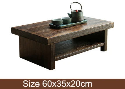Size 60x35x20cm Китайский чайный столик, размер 60x35x20 см, деревянный журнальный столик из пауловнии для гостиной, приставные столы, мебель, маленький столик - Цвет: Size 60x35x20cm