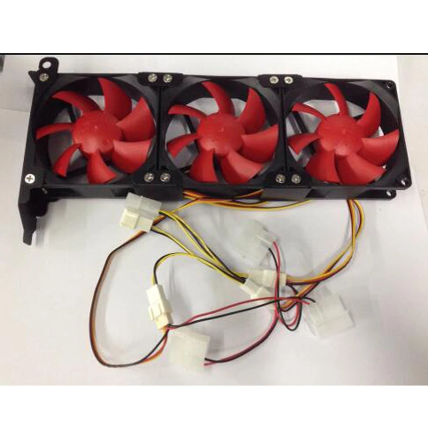 Ультратонкий pci-видеокарта papst 8 см 4PIN 8025 Бесшумная общая Графическая карта VGA