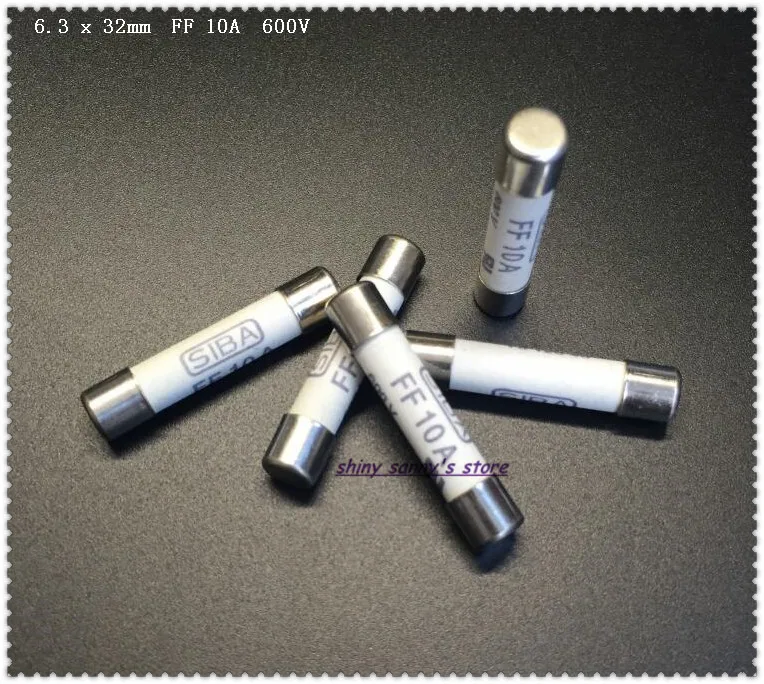 

5-15 pcs/Lot 6.3 x 32mm FF 10A 600V SIBA Ceramics Fuse Miniature Fuse For Multimeter Brand New