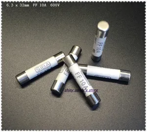 5-15 шт.лот 6,3x32 мм FF 10A 600V SIBA керамический предохранитель, миниатюрный предохранитель для мультиметра, Новинка
