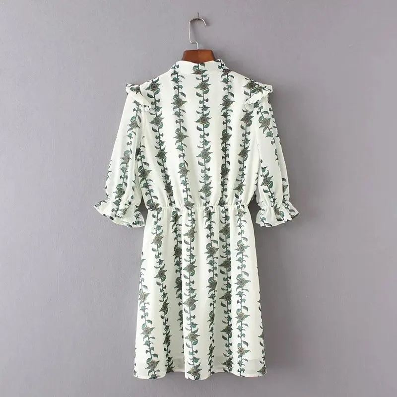 2017 для женщин в винтажном стиле ретро с принтом виде подсолнухов шифоновое