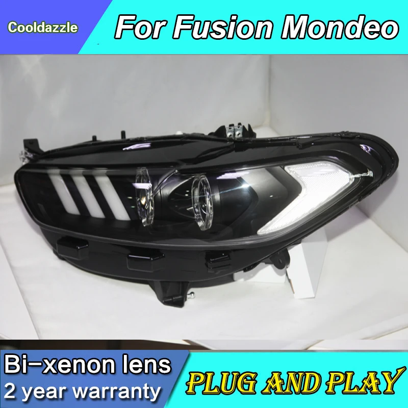 Титановые светодиодсветодиодный фары для FORD FUSION MONDEO с динамическим поворотом