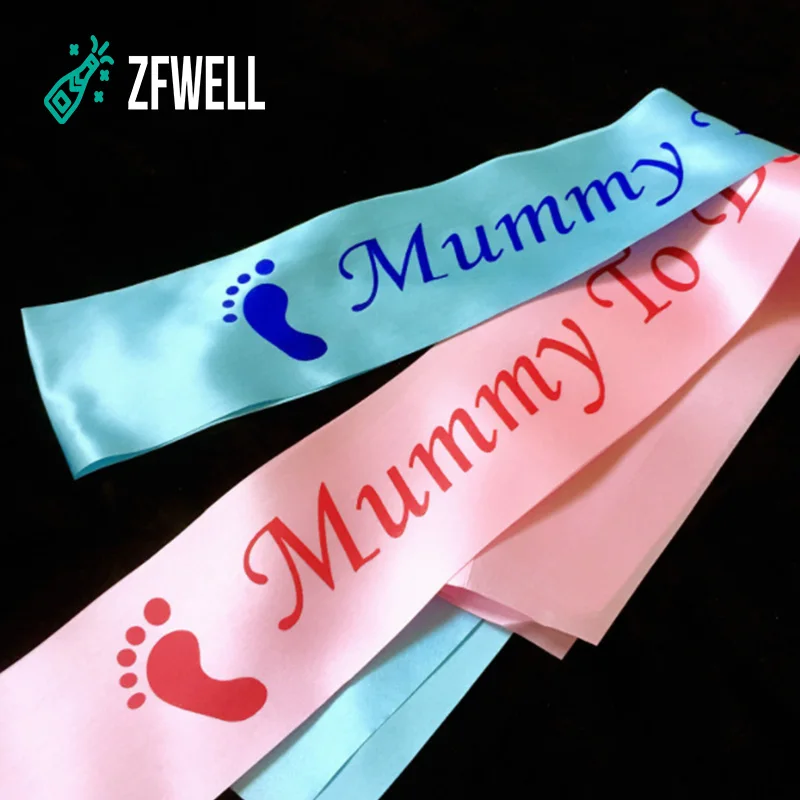 ZFWELL 1 шт./лот однослойная будущая мама буквы с детскими следами этикет лента для