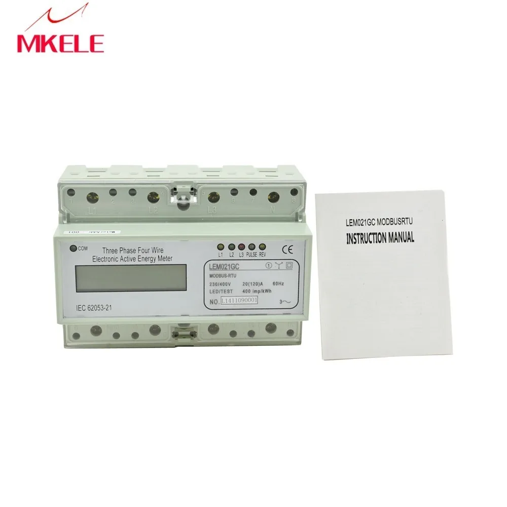 Высокое качество Modbus RTU Din Rail MK LEM021GC портативный цифровой LCD трехфазный счетчик