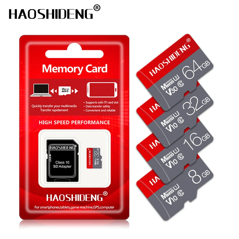 Карта памяти micro sd, реальная емкость, 128 ГБ, класс 10, карта micro sd, 64 ГБ, 32 ГБ, 16 ГБ, 8 ГБ, TF карта mini sd C10, карта памяти+ адаптер