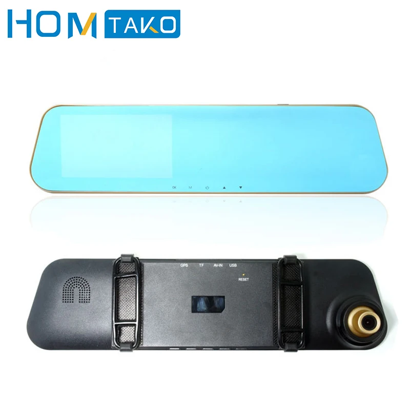 Автомобильный dvr Full HD 1080p 4 3 двойной объектив заднего вида регистраторы